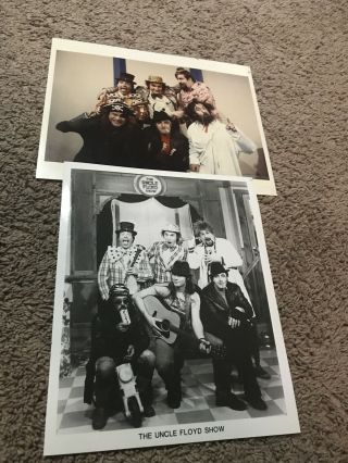 2 Uncle Floyd Show Cast Photos (8x10) (b&w Photo From 1982)