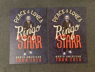 Pair 2016 Ringo Starr Peace & Love North American Tour Posters