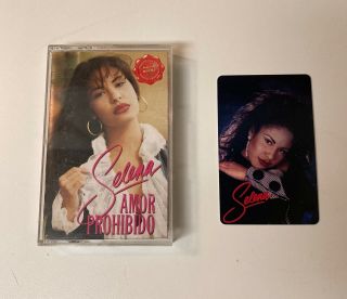 Bundle Of 2 Selena Quintanilla Amor Prohibido Cassette Tape & Calling Phone Card