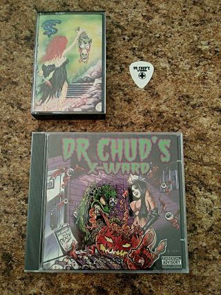 Dr.  Chud Horror Punk Rock Bundle X - Ward Cd Sacred Trash Cassete And X - Ward Pick