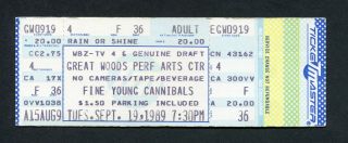 1989 Fine Young Cannibals Concert Ticket Mansfield Ma She Drives Me Crazy