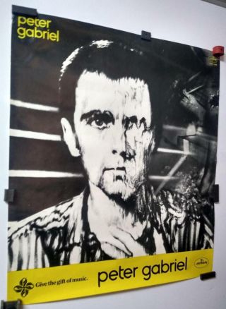 Peter Gabriel,  " Melt ",  Mercury Records 1980 Promo Poster,  22 " X25 "