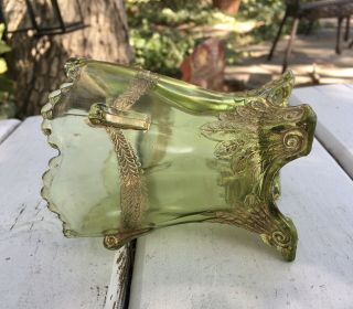 Eapg Spooner Antique Jefferson Glass Co 1904 Swag Brackets/eapg Spooner