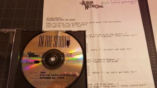 In The Studio 1998 Promo Radio Broadcast Cd Elton John Episode Part 1