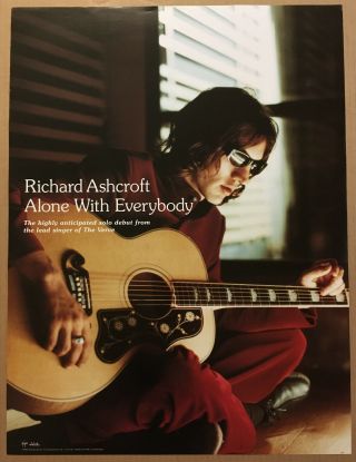 The Verve Richard Ashcroft Rare 2000 Promo Poster For Alone Cd 18x24 Usa