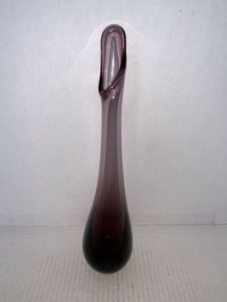 Vintage Amethyst Stretch Glass Vase 12 1/2”