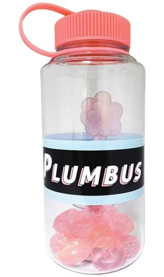 Rick And Morty Plumbus 22 Ounce Water Bottle With Plumbus Ice Cubes