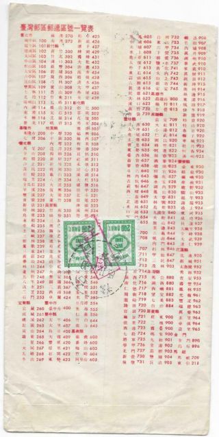 China Taiwan 1976 Postage Due Cover With Pair J139,  Tainan Cancel & Many Marks
