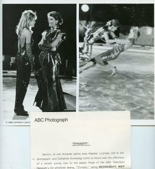 Heather Locklear Catherine Oxenberg Catfight In Pool Dynasty 1986 Abc Tv Photo