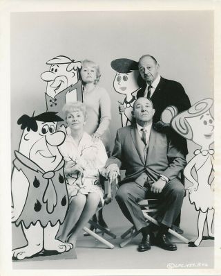 Alan Reed Mel Blanc Jean Vander Pyl Cast Portrait 1965 The Flintstones Tv Photo