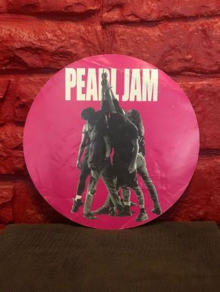 Rare Pearl Jam Promo Advertising Concert Debut Album Record Pink Circle Sfaa