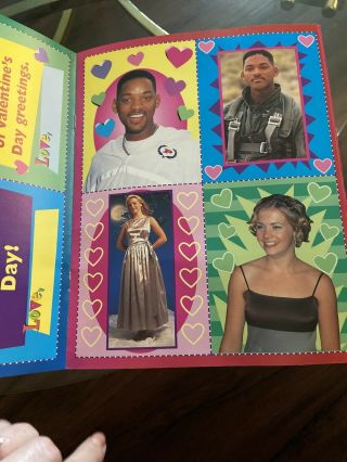 Rare Cool Celebrity Valentines Day Cards 1999 Will And Jada Spice Girls Dicaprio