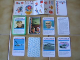 L@@k Rare Airwolf Tv Series Vintage Deck Playing Cards Cromy Company Argentina