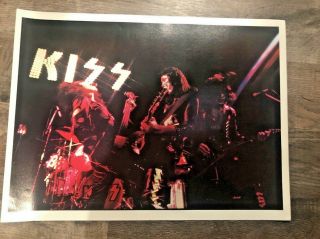 Rare Kiss Carnival Poster 1970s Gene Simmons Paul Stanley Concert