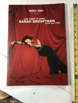 Rare One Night In Eden World Tour Book Program 1999 Sarah Brightman With Tickets