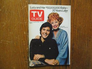 March - 1973 Tv Guide (lucille Ball/i Love Lucy/desi Arnaz Jr/laurence Luckinbill