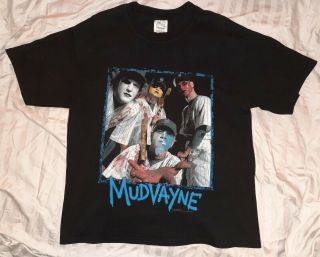 Vintage Mudvayne T Shirt Size L " The Future Is Ours.  " 2002 Blue Grape M&o
