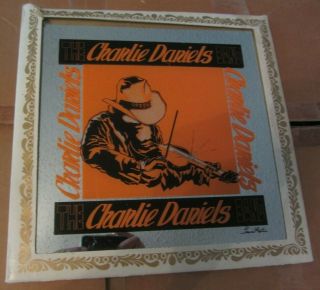 Vtg 1970’s Charlie Daniels Band 12 X 12 Carnival Prize Mirror Bocephus Southern