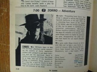 Oct 5 - 1957 Tv Guide Maga (zorro Debut/jackie Loughery/john Lupton/marilyn Erskine
