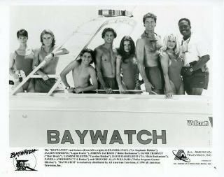 David Hasselhoff Yasmine Bleeth Pamela Anderson Baywatch Cast 1994 Tv Photo