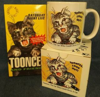 Toonces The Driving Cat Vhs Tape,  Mug In Orig Box - 1993 - Saturday Night Live
