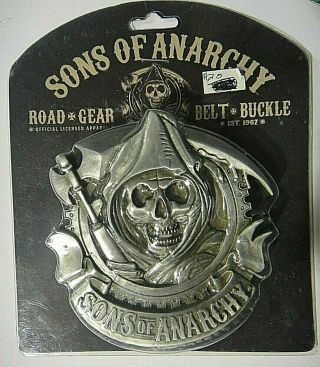 Sons Of Anarchy Grim Reaper 3d Pewter Metal Belt Buckle (road Gear) -