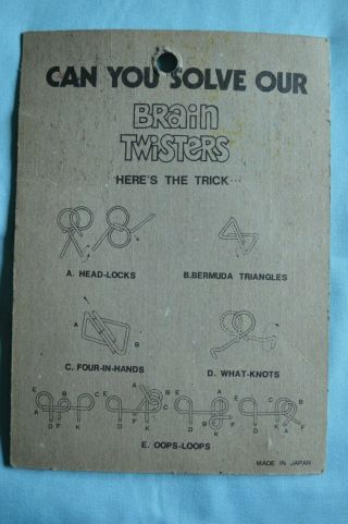 Vintage The Brady Bunch 1973 Brain Twisters Puzzles Larami Corp.  MOC Ultra Rare 2