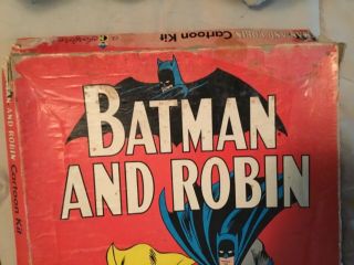 Vintage 1966 Batman and robin Cartoon Kit Colorforms Toy NC RARE 2