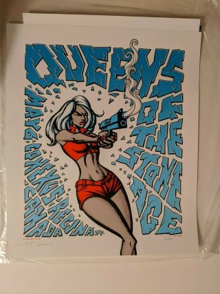 Queens Of The Stone Age Regina 2008 Poster Print Justin Hampton Signed Numbered