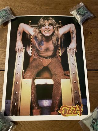 Ozzy Osbourne Speak Of The Devil Vintage 1983 Poster U.  S.  A.  21x29 Inch