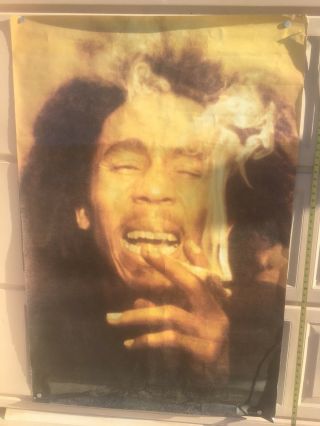 Vintage Bob Marley “smoking Pot & Smiling” 60x40 Poster