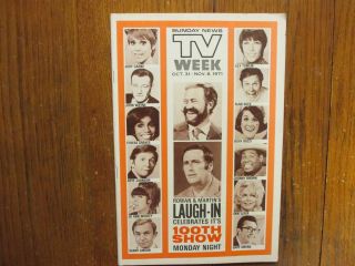 Oct - 1971 Lancaster Pa Tv Mag (laugh - In/gilligan 