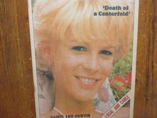 Oct 30 - 1981 Cleveland Plain Dealer TV Mag (JAMIE LEE CURTIS/DEATH OF A CENTERFOLD 2