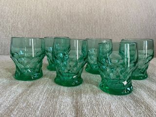 Cambridge Georgian Depression Glass Tumblers Set Of 6 Emerald Green Euc