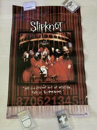 Slipknot - 22x34 1999 Self Titled Promo Poster Very Rare Ozzfest Slayer Korn