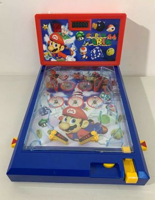Vintage Nintendo Mario64 Toy Pinball Game 2003 Scientific Toys Ltd Rare Vg