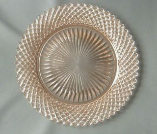 3 Lunchs Plate - Miss America Depression Glass By Anchor Hocking - 8 1/2 " Pink - Vtg