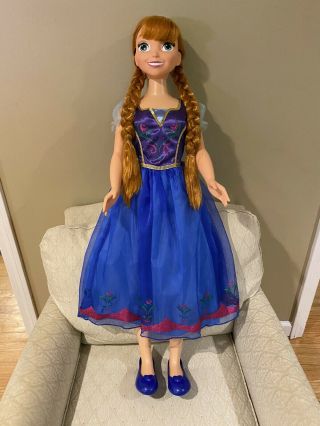 Disney Frozen Anna My Size Doll Large 36” (3 Ft) Doll 2014 Jakks Pacific Retired