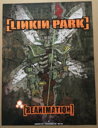 Linkin Park Ultra Rare 2001 Promo Poster For Reanimation Cd 18x24 Usa