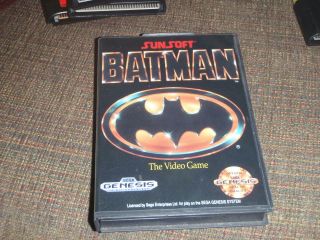 Batman: The Video Game (sega Genesis,  1990) Game And Case