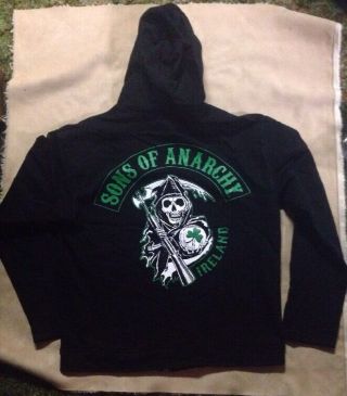 Sons Of Anarchy Ireland Fleece Hoodie Jacket - W/tag - Size Small