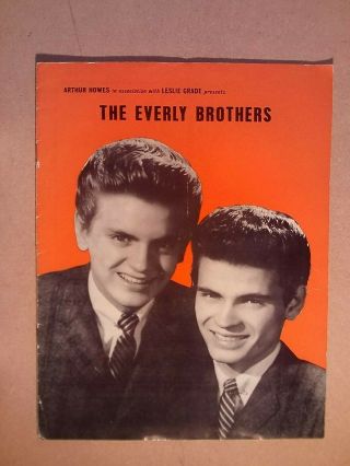 The Everly Brothers=a Rare Programme For The Tour Of April 1960=ex,