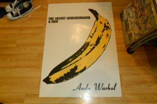 The Velvet Underground & Nico Andy Warhol Vintage 1987 Orig Poster Rock Psych Ex