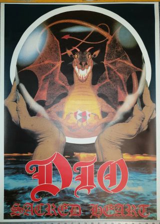 Dio Sacred Heart 1986 Vintage Poster - Vgc