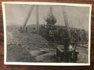 China Old Photo Chinese Soldiers Troop Cannon Tsingtau After War