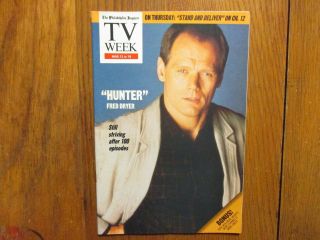 March - 1989 Philadelphia Inquirer Tv Week Mag (hunter/fred Dryer/stepfanie Kramer