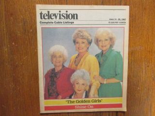 Jun - 1987 St.  Louis Tv Mag (the Golden Girls/rue Mcclanahan/betty White/bea Arthur