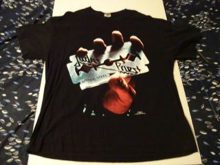 Vintage Judas Priest British Steel Tour T - Shirt Size Xl Delta 100 Cotton