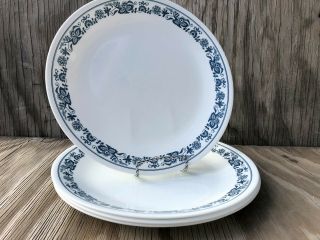 4 Corelle Dishes Old Town Blue White Large Dinner Plates Set Of 4