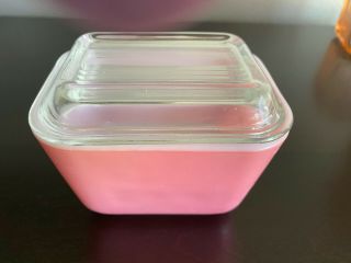 Vintage Pyrex Pink Refrigerator Dish Container -